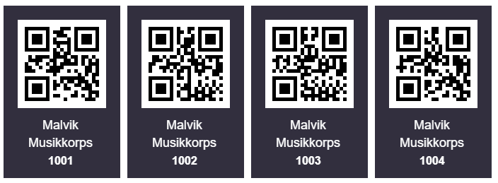 Egendefinerte qr-klistremerker til å feste på klær, instrumenter og annet